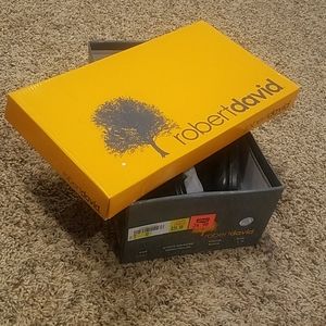 Robert David Men's Black Dress Shoes 7